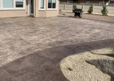 Stamped Concrete Patio with multi-toned border